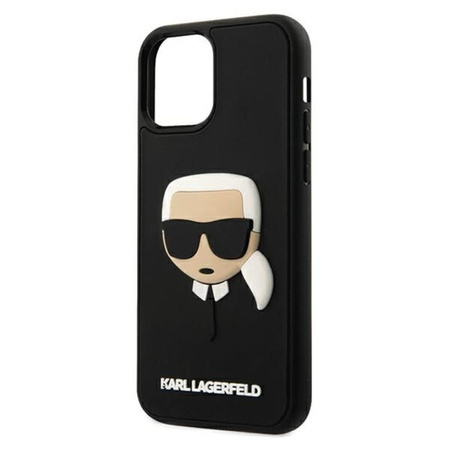 Karl Lagerfeld 3D Rubber Karl`s Head – Etui iPhone 12 Pro Max (czarny)